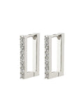 PILGRIM Coby Crystal Square Hoop Earrings